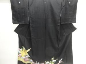 尾長鶏模様刺繍留袖（比翼付き）